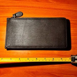 JSLOVE RFID Blocking Women's Leather Multi Card Organizer Wallet with Zipper Poc